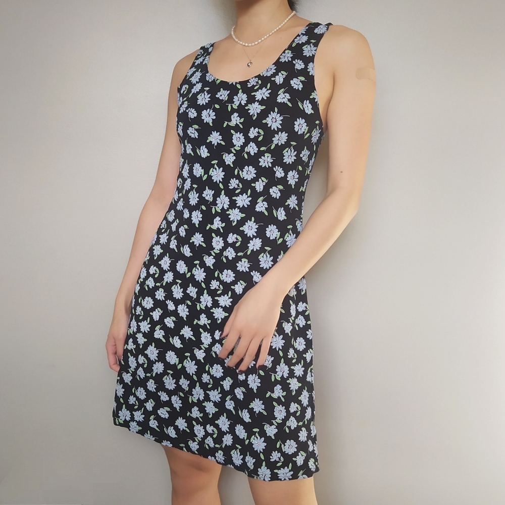 Vintage "Mariposa" Ditsy Skater Dress